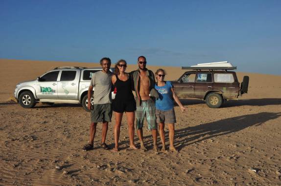 Encontro de viajantes, brasileiros e suiços, no extremo norte da América do Sul, península La Guajira, na Colômbia
